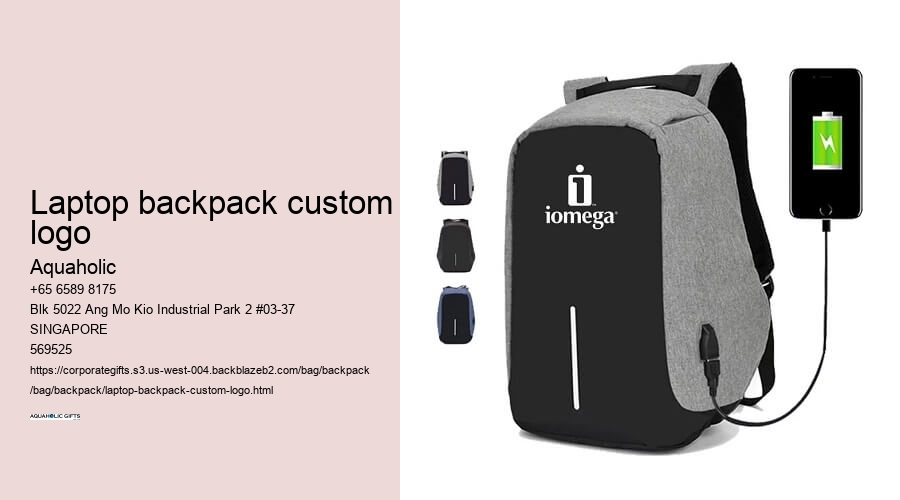 laptop backpack custom logo