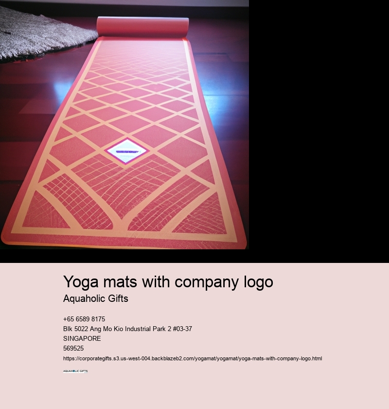 yoga mats with company logo